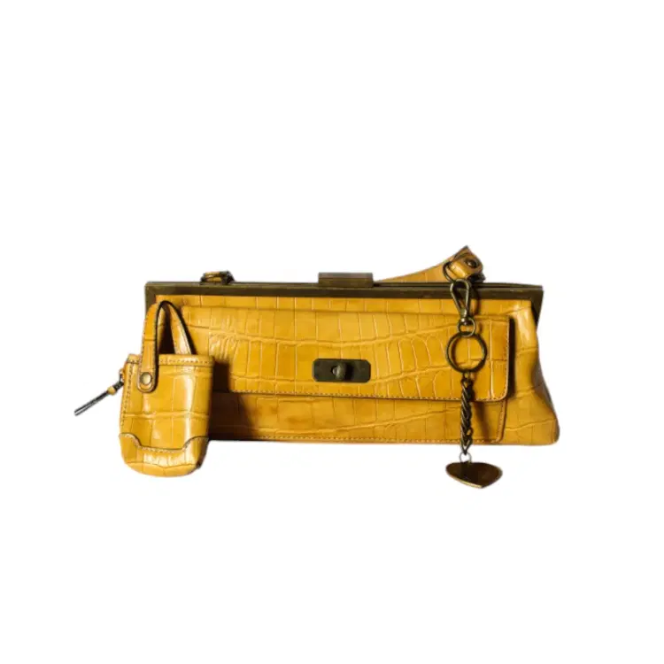 Nine West Mustard Clutch-Hover-Image