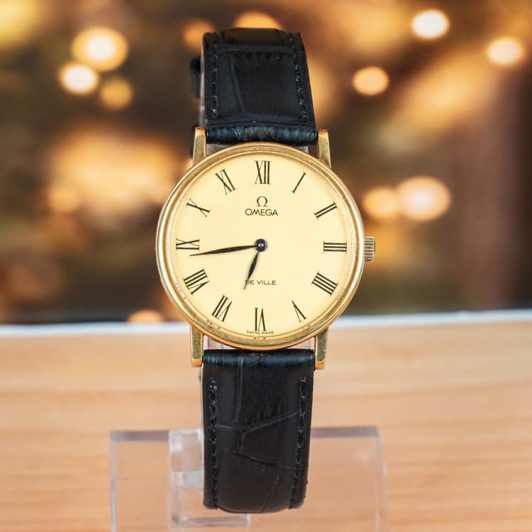 Omega De Ville 32 MM 18K Roman Number Men Watch-Hover-Image