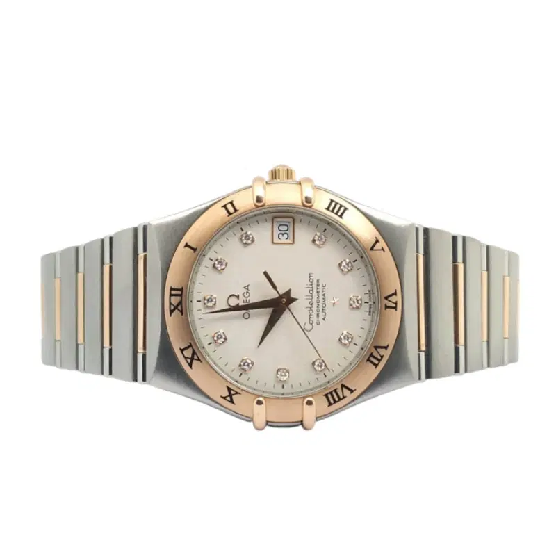 Omega Constellation Rose Gold 18K Steel Omega Logo Diamond Dial 35.5MM Automatic 50 Years