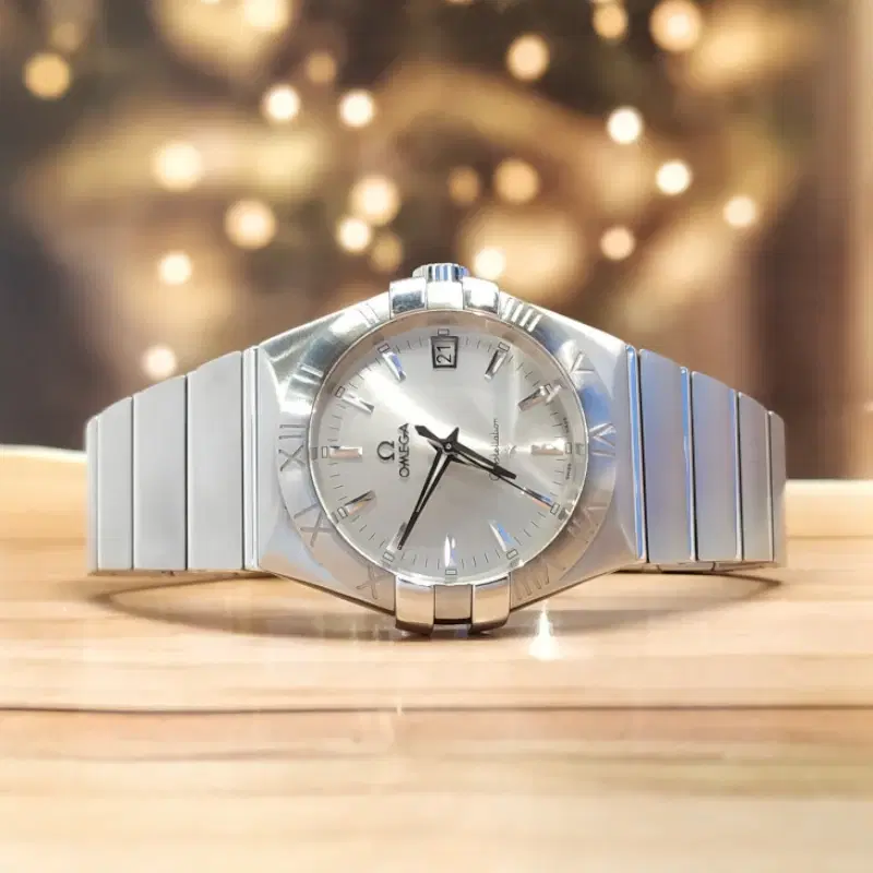 Omega Constellation Quartz 35MM Silver Dial Steel Unisex Watch