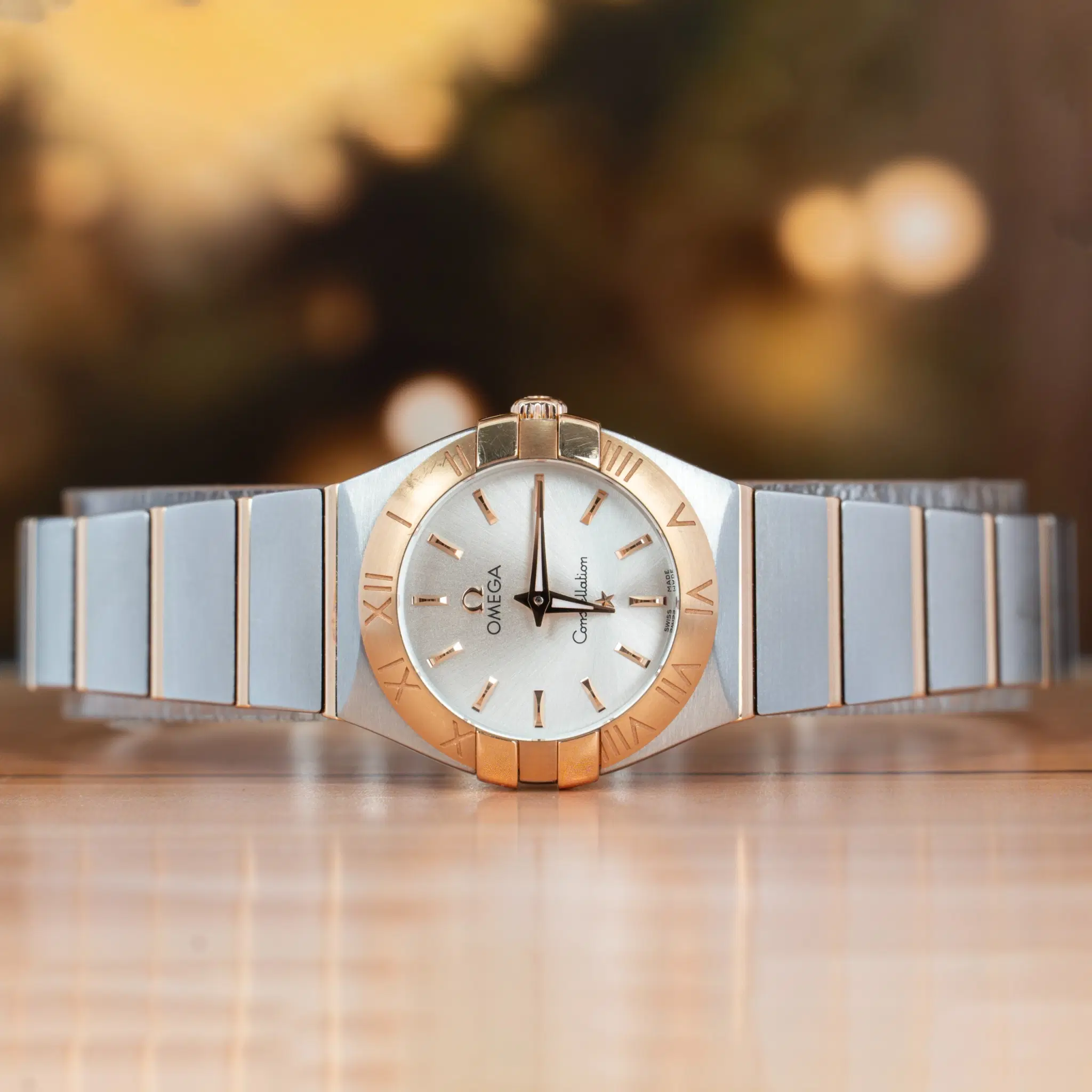 Omega Constellation 24MM Rose Gold & Steel Quartz Watch