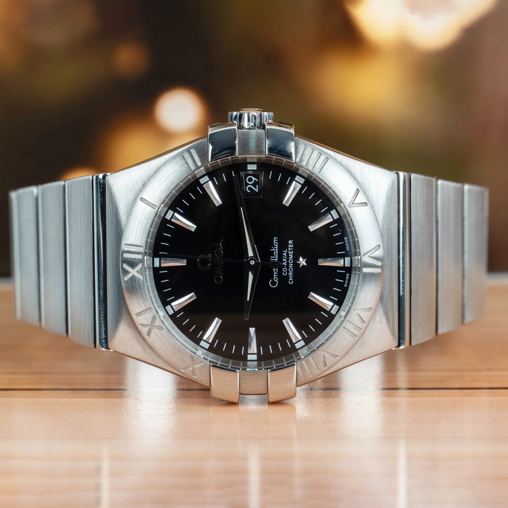 Omega Constellation Steel Black Dial Automatic Watch