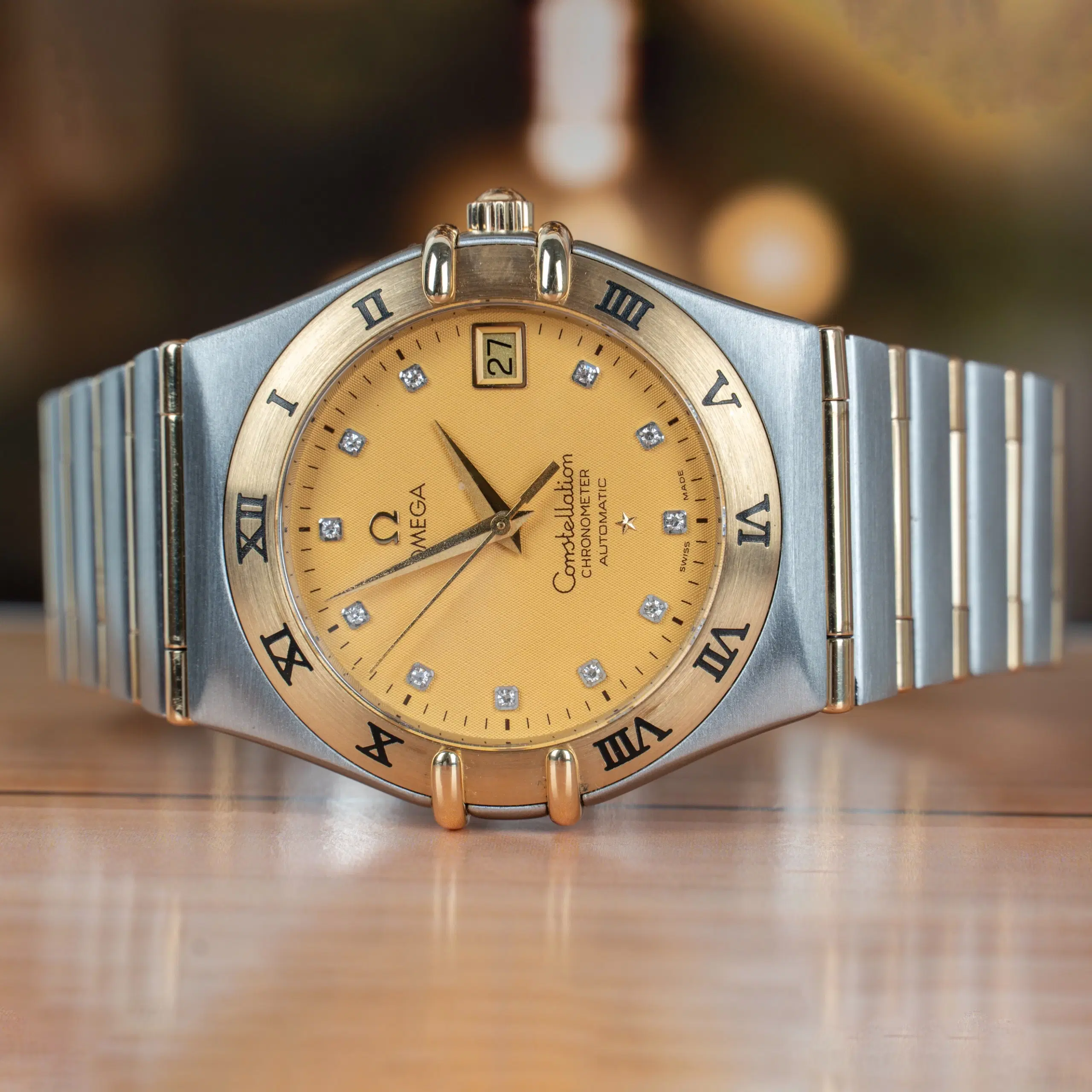 Omega Constellation 35mm Bi-Colour Champagne Dial Automatic Watch