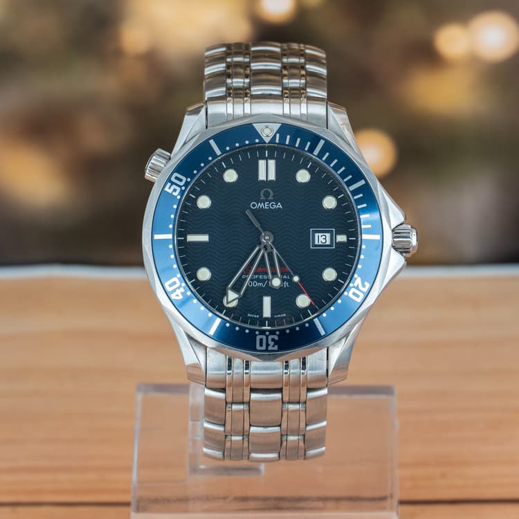 Omega Seamaster Diver 300 M 41 MM Steel Blue Dial Quartz Watch-Hover-Image