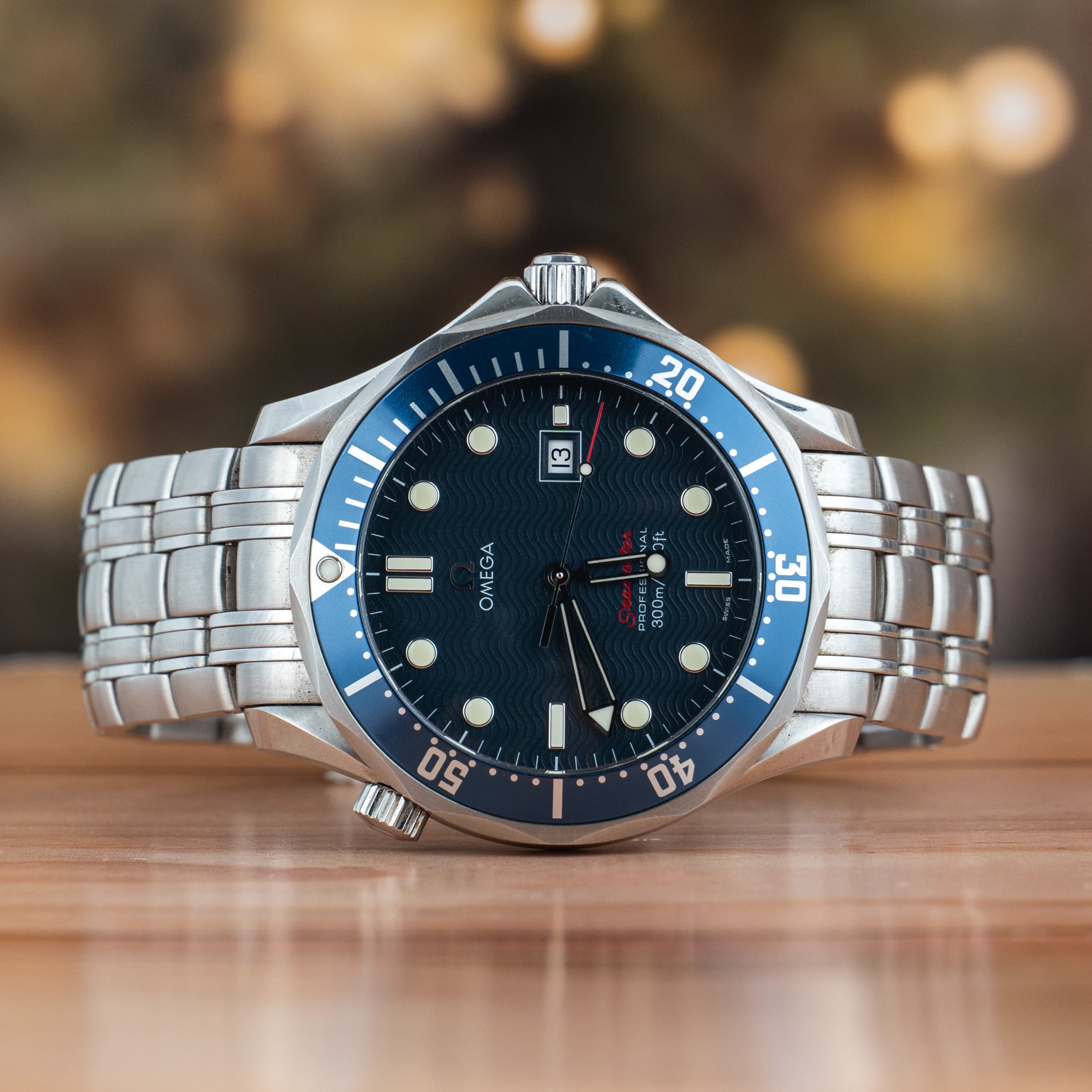 Omega Seamaster Diver 300 M 41 MM Steel Blue Dial Quartz Watch