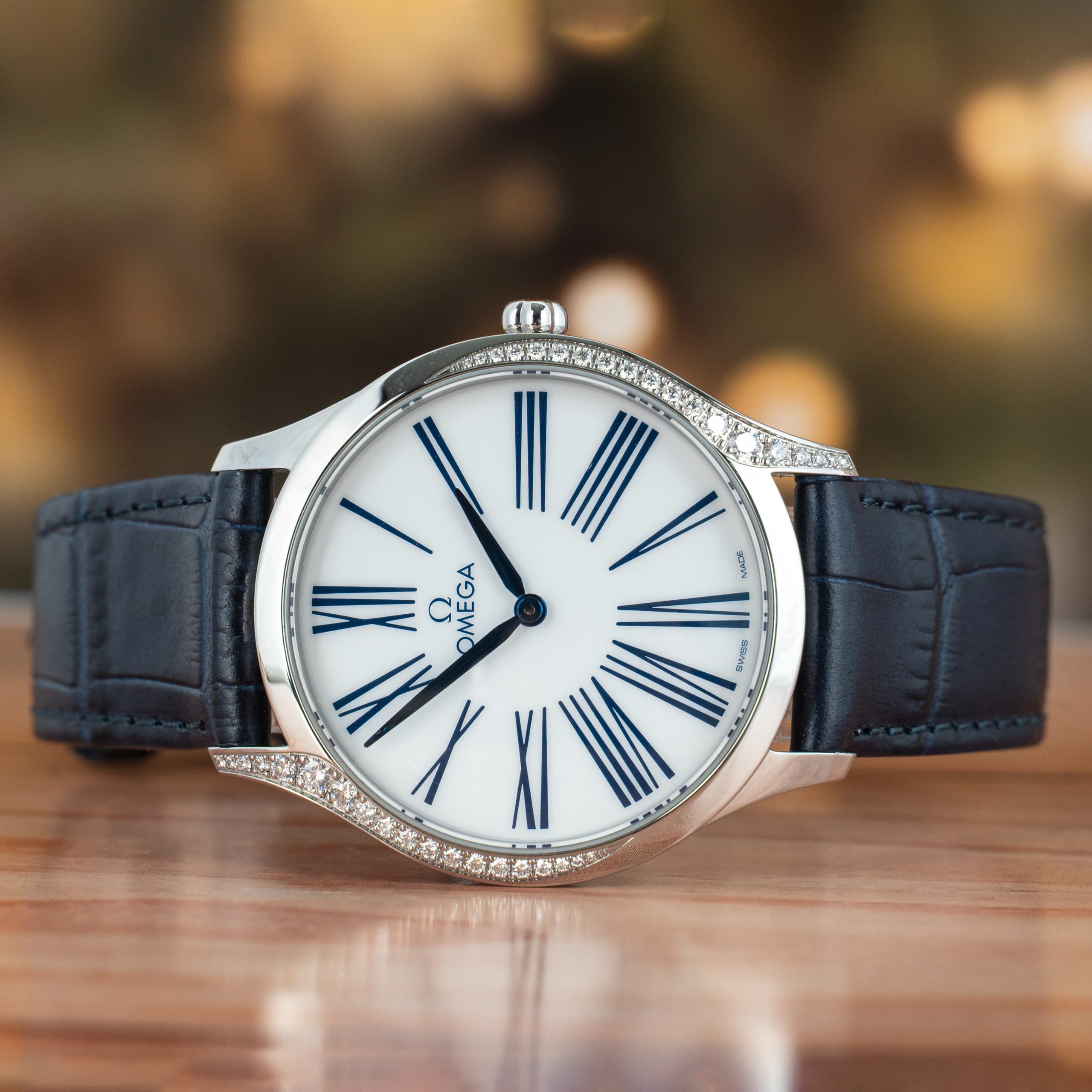 Omega De Ville Tresor 39 MM White Dial Steel Quartz Watch