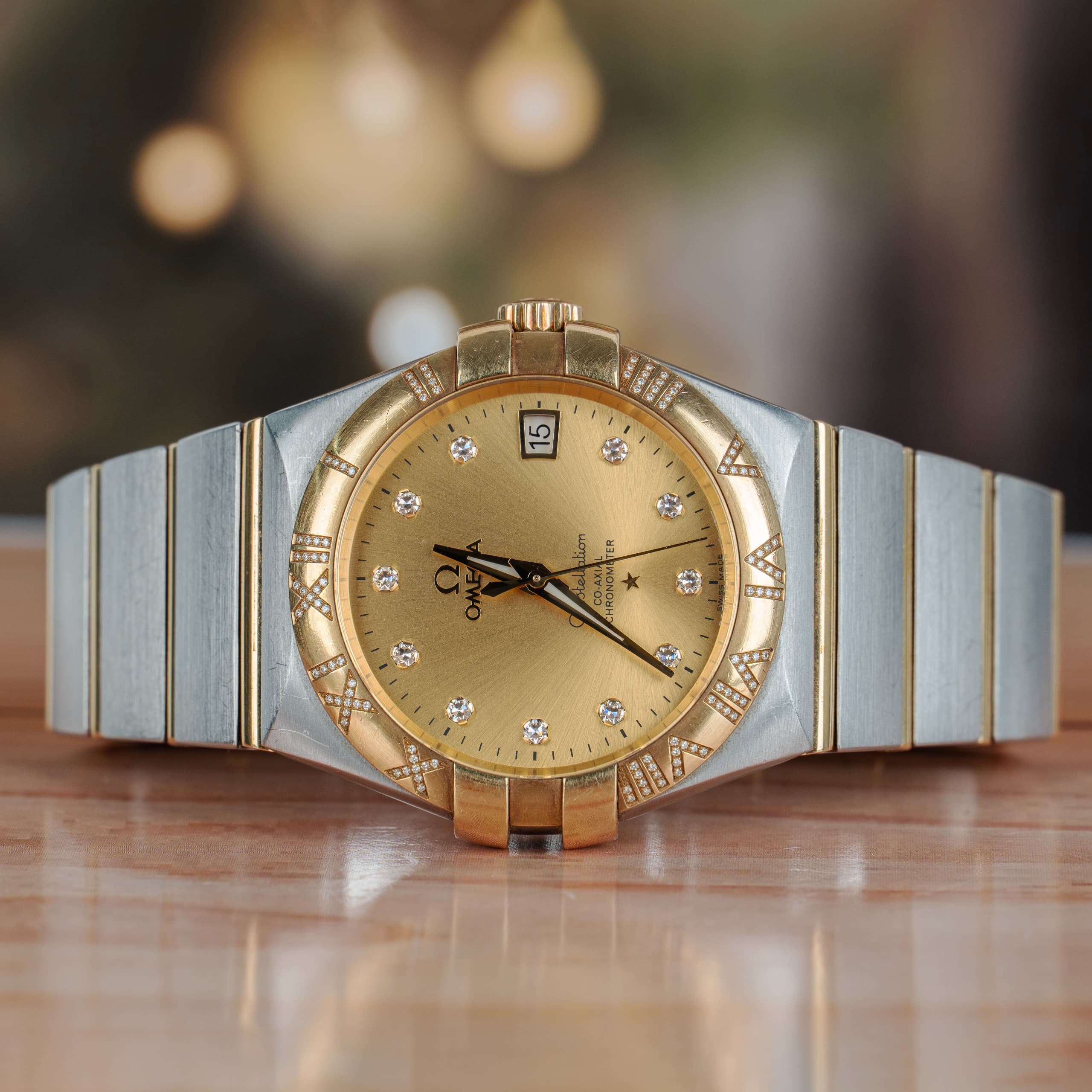 Omega Constellation Ladies 35 MM Steel and Gold Automatic