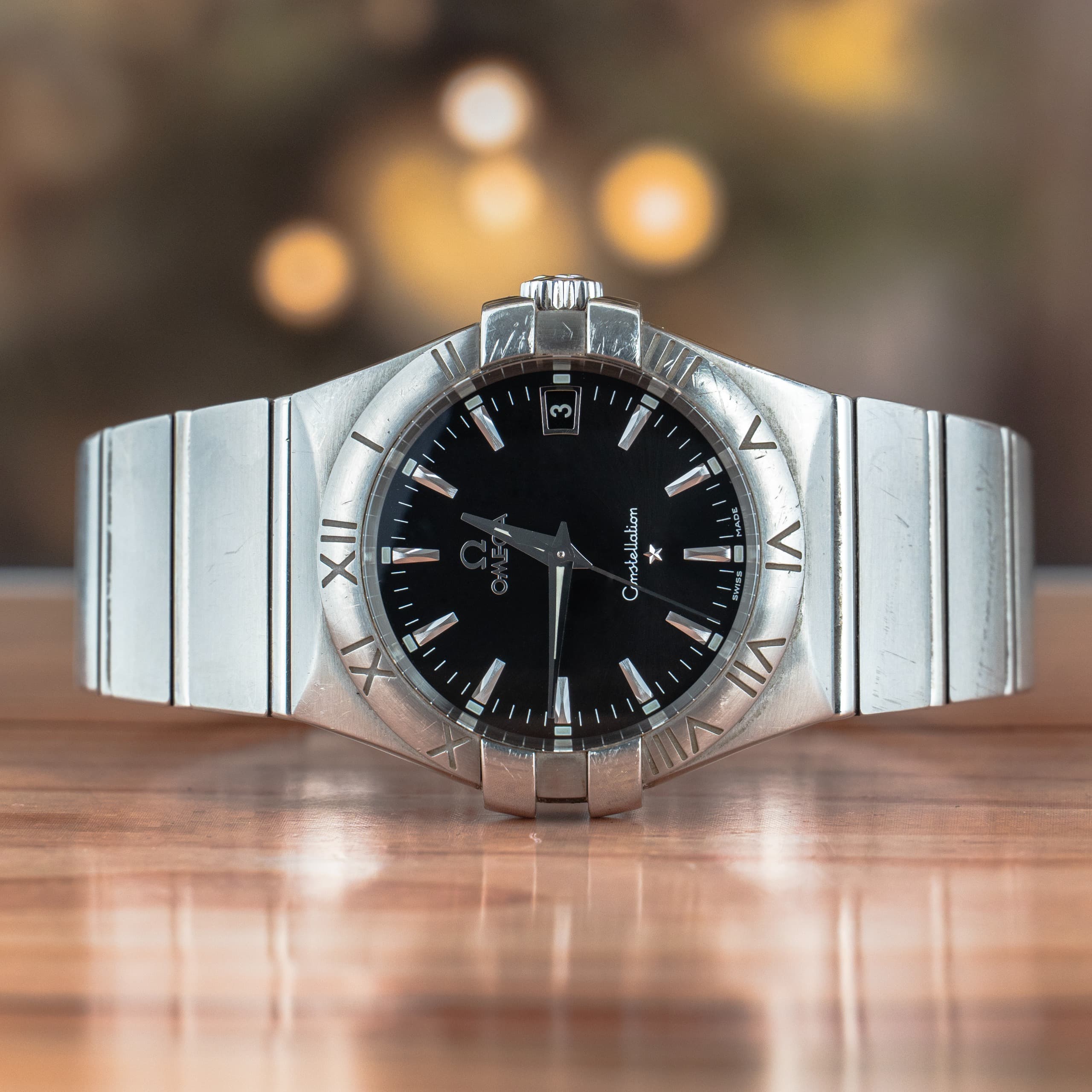 Omega Constellation 35 MM Black Dial Steel Quartz Watch 123.10.35.60.0.001