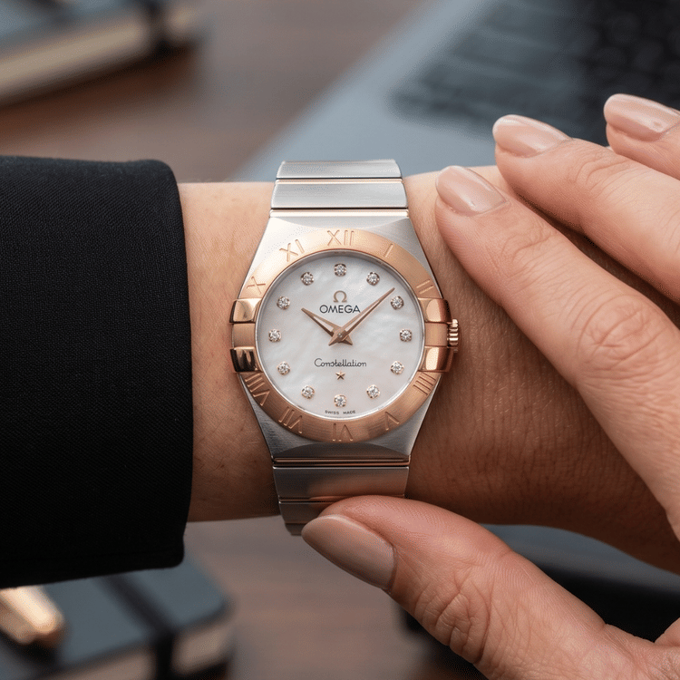 Omega Constellation 27 MM Gold and Steel Quartz Watch-Hover-Image