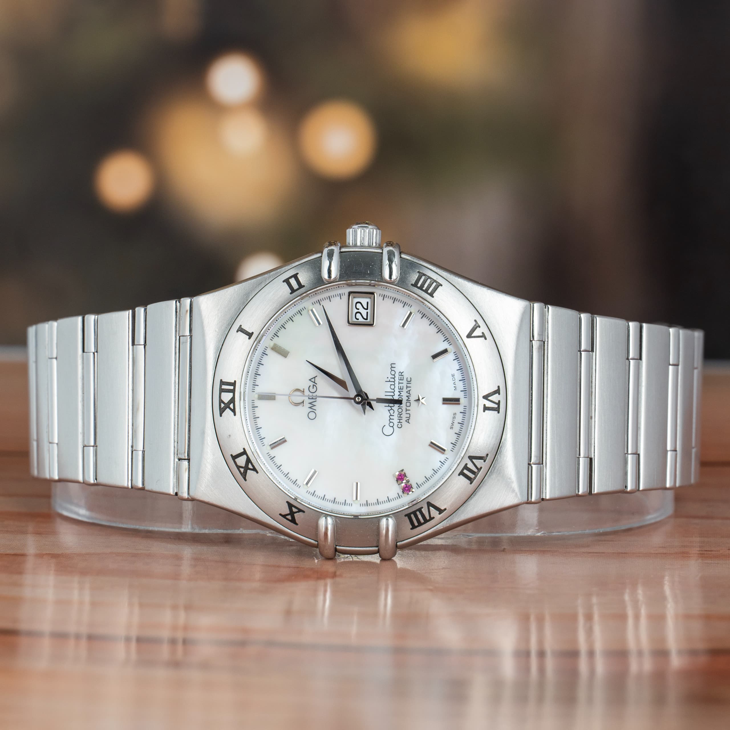 Omega Constellation 35.5 MM White Dial Stainless Steel Automatic Watch Ref No. 1516.76.00