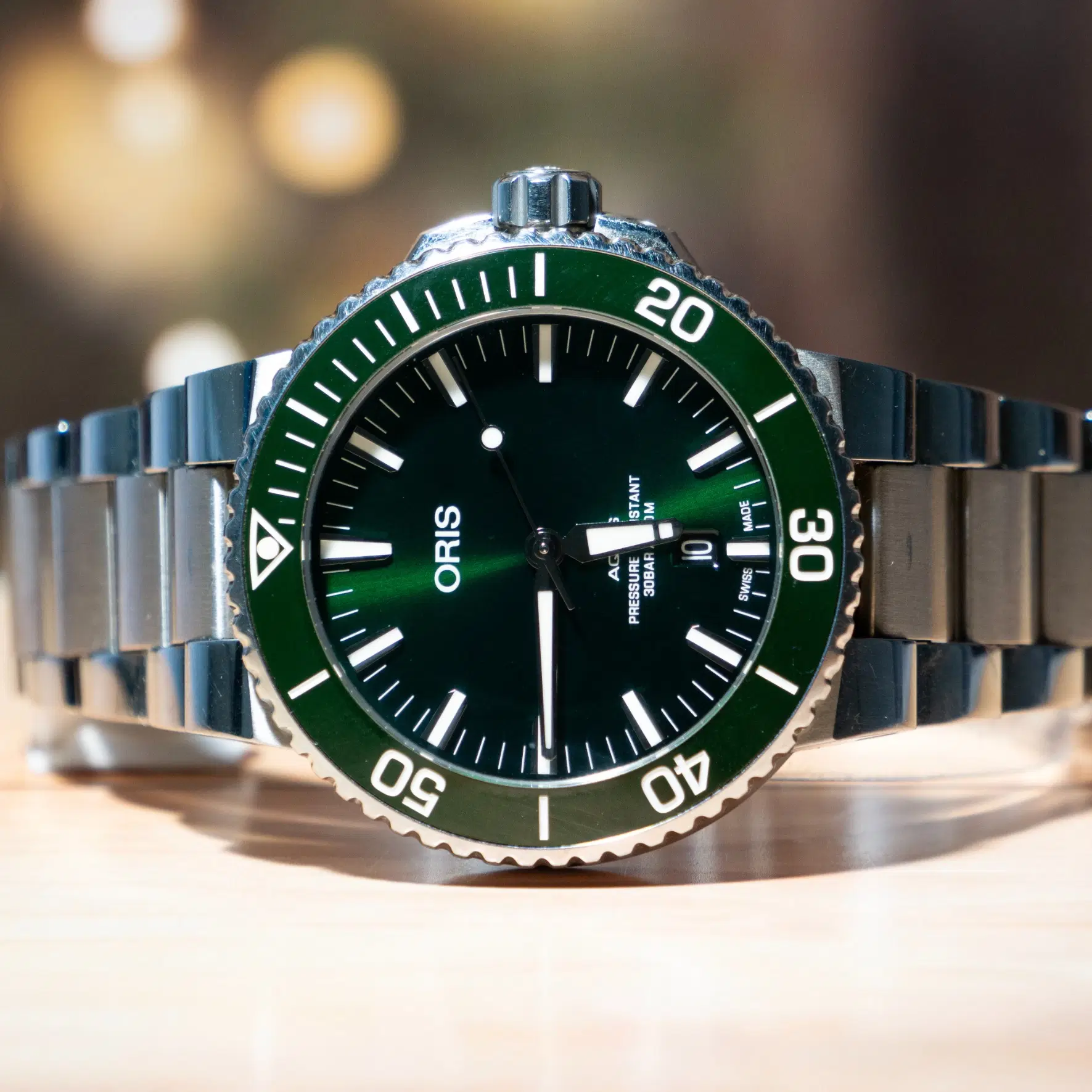 Oris Aquis Date Green Dial Steel Automatic