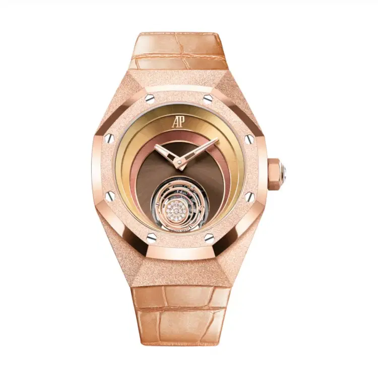 Audemars Piguet 26630OR.GG.D626CR.01 Royal Oak Concept Gold Dial Bronze Alligator Strap-Hover-Image