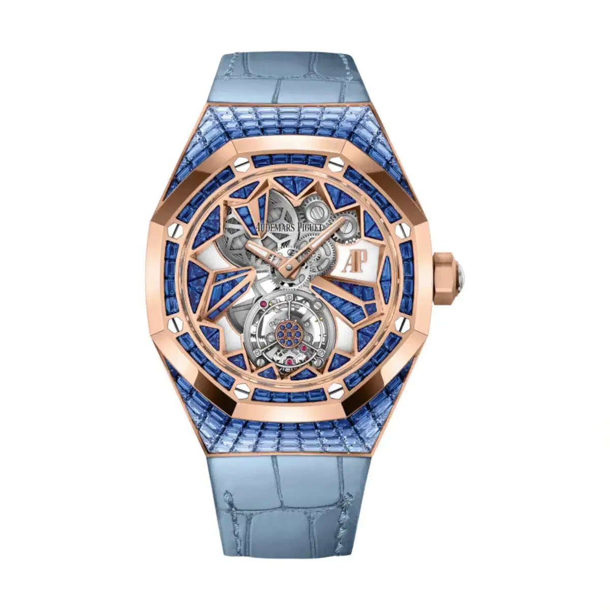 Audemars Piguet 26228OR.SS.D314CR.01 Royal Oak Concept Skeleton Dial Light Blue Alligator Strap