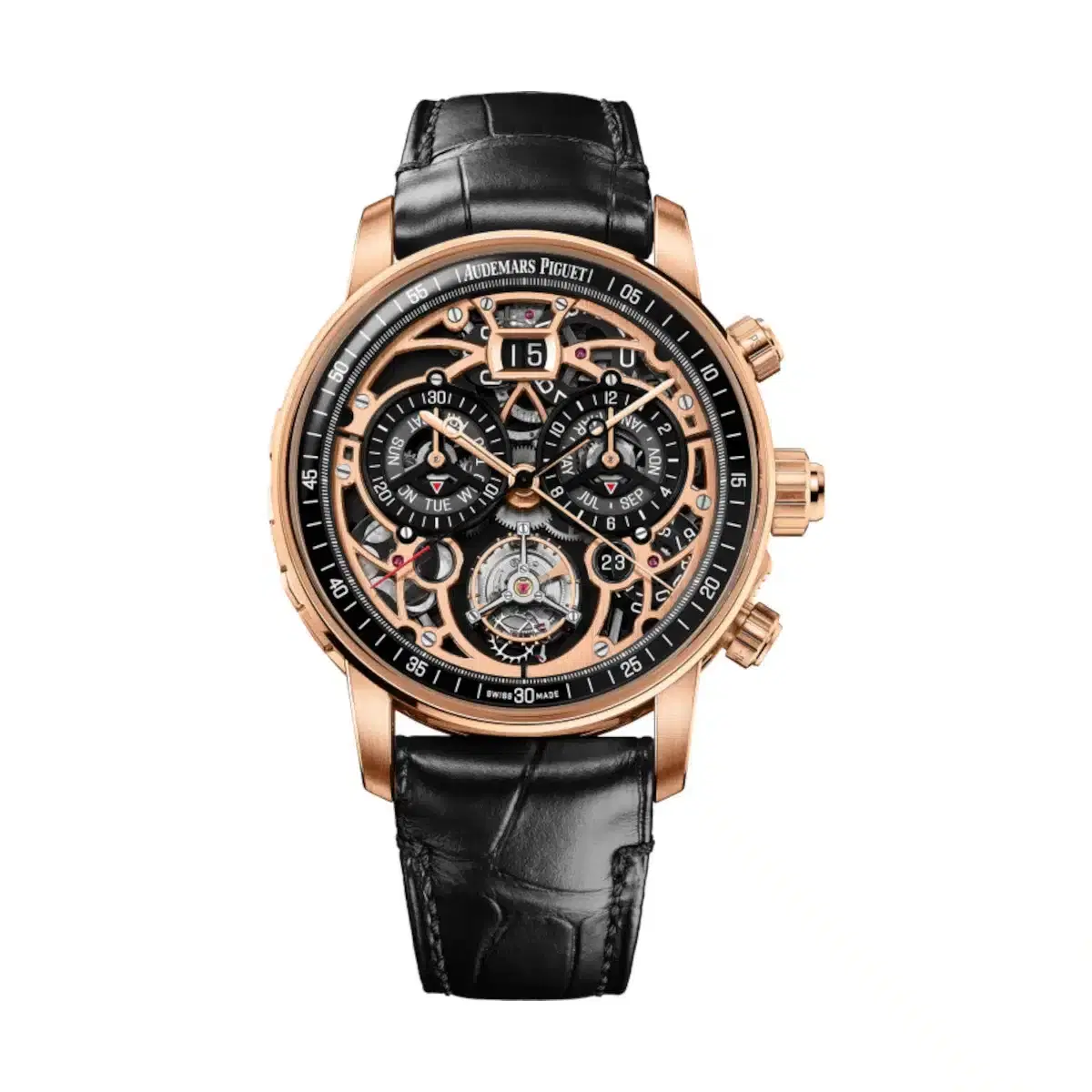 Audemars Piguet 26398OR.OO.D002CR.99 Code 11.59 Gold NAC Dial Black Alligator Watch