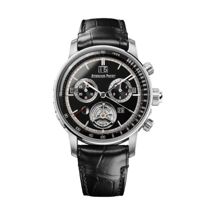 Audemars Piguet 26398BC.OO.D002CR.99 Code 11.59 Black Dial Black Alligator Watch-Hover-Image