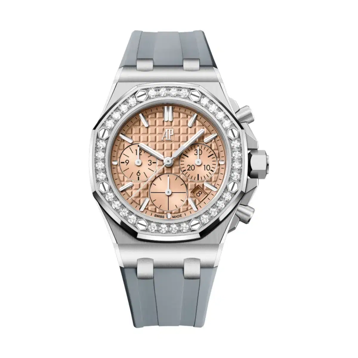 Audemars Piguet 26231ST.ZZ.A178CA.01 Royal Oak Offshore Salmon Dial Grey Rubber Strap