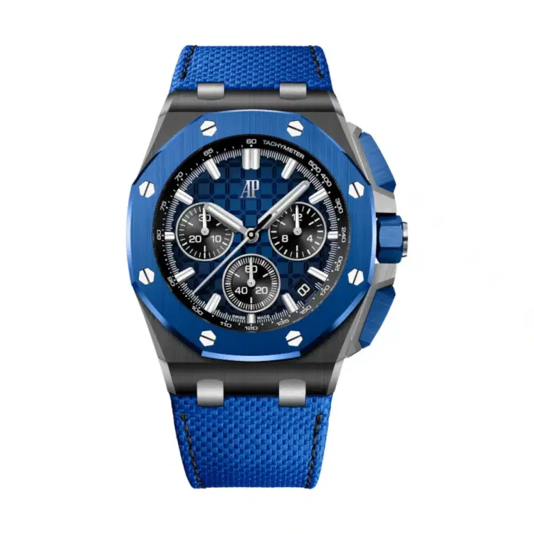 Audemars Piguet 26420CE.OO.A043VE.01 Royal Oak Offshore Blue Dial Blue Calfskin Strap-Hover-Image
