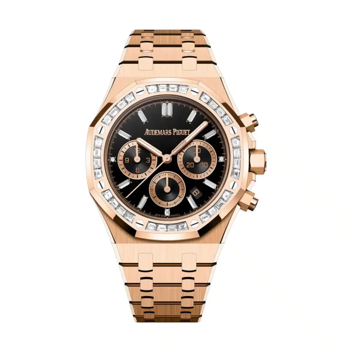 Audemars Piguet 26715OR.ZZ.1356OR.02 Royal Oak Onyx Dial Pink Gold Bracelet