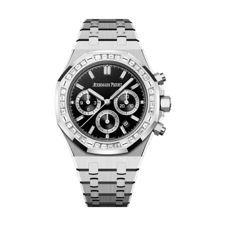 Audemars Piguet 26715BC.ZZ.1356BC.02 Royal Oak Onyx Dial White Gold Bracelet-Hover-Image