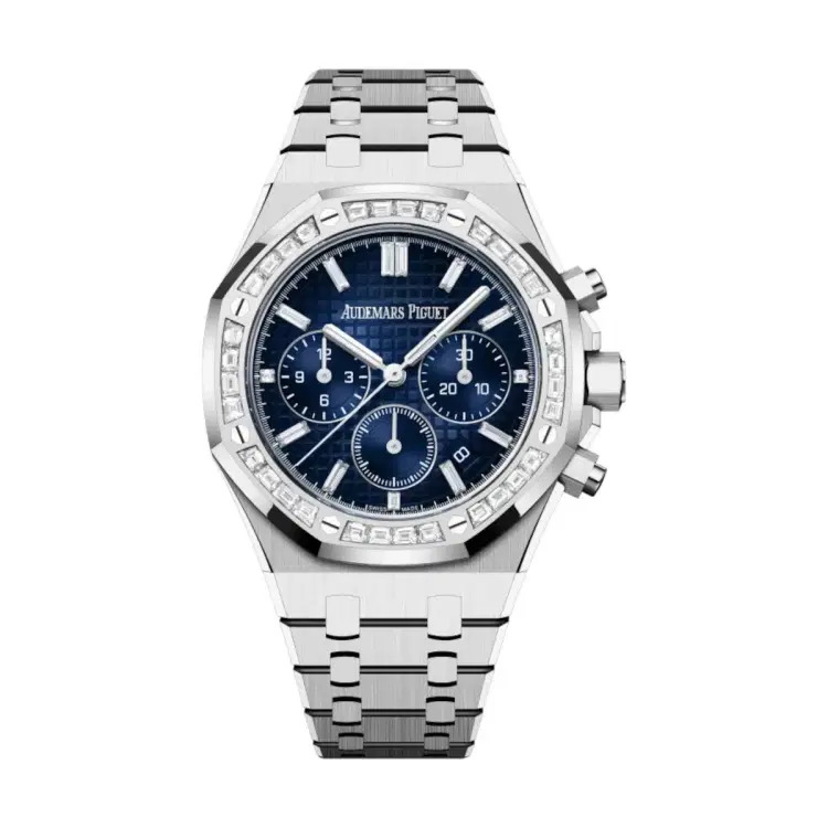 Audemars Piguet 26715BC.ZZ.1356BC.01 Royal Oak Blue Dial White Gold Bracelet-Hover-Image