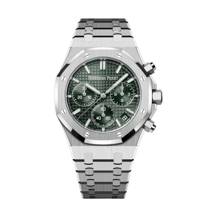 Audemars Piguet 26240ST.OO.1320ST.08 Royal Oak Green Dial Stainless Steel Bracelet Watch-Hover-Image