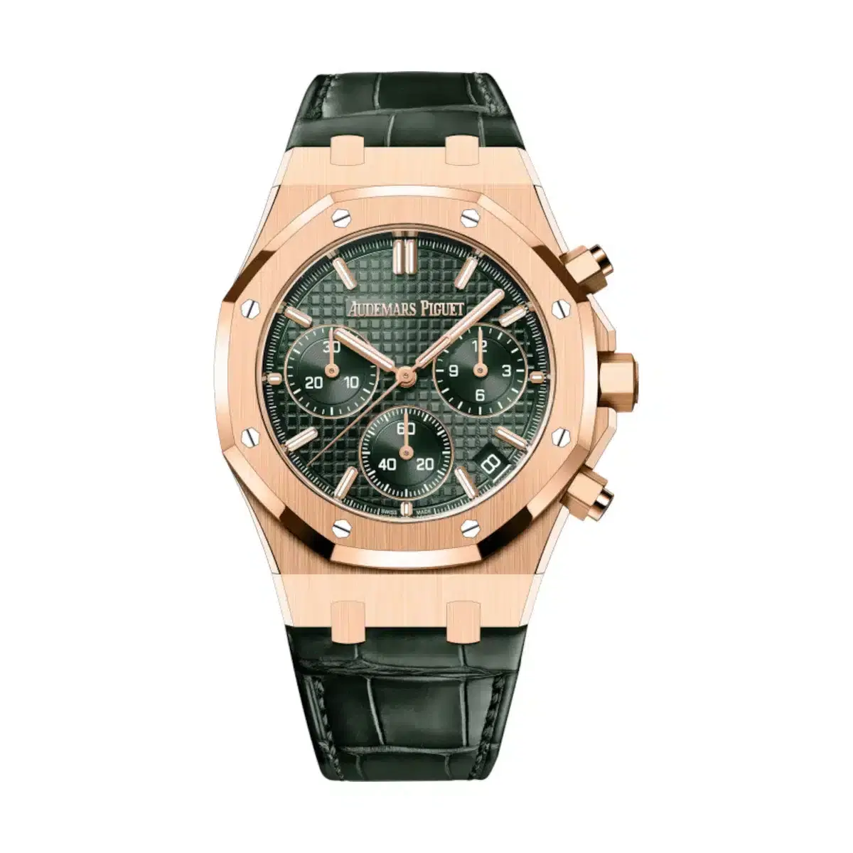 Audemars Piguet 26240OR.OO.D404CR.02 Royal Oak Green Dial Green Leather Strap