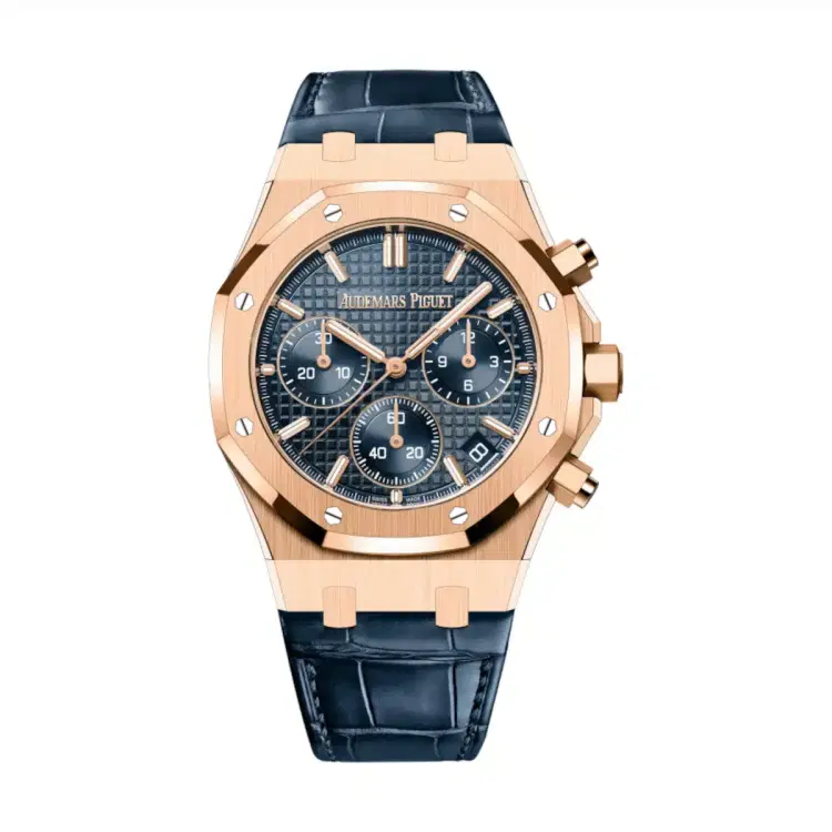 Audemars Piguet 26240OR.OO.D315CR.02 Royal Oak Blue Dial Blue Leather Strap-Hover-Image