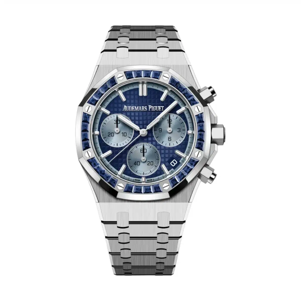 Audemars Piguet 26240BC.SS.1320BC.01 Royal Oak Blue Dial White Gold Bracelet Watch