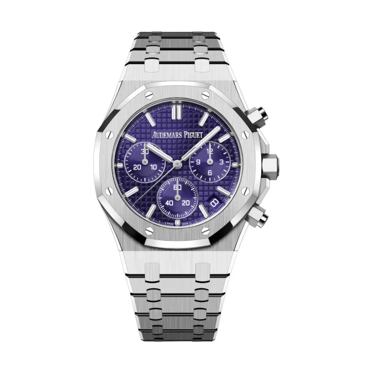 Audemars Piguet 26240BC.OO.1320BC.01 Royal Oak Purple Dial White Gold Bracelet Watch