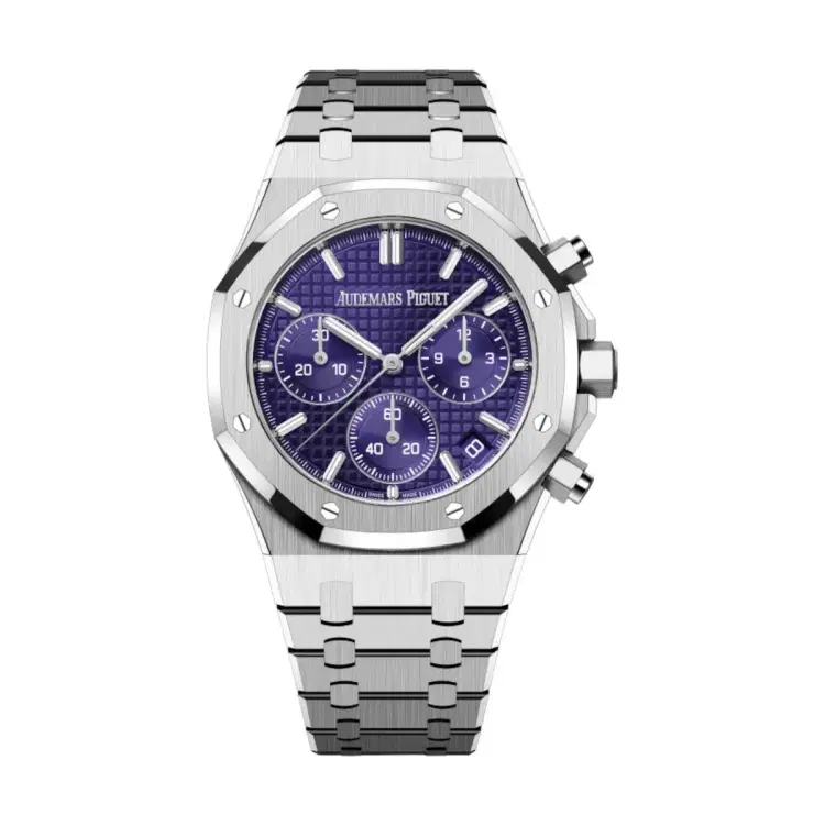 Audemars Piguet 26240BC.OO.1320BC.01 Royal Oak Purple Dial White Gold Bracelet Watch-Hover-Image