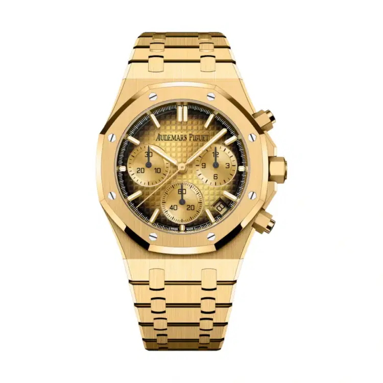 Audemars Piguet 26240BA.OO.1320BA.02 Royal Oak Yellow Dial Yellow Gold Bracelet Watch-Hover-Image