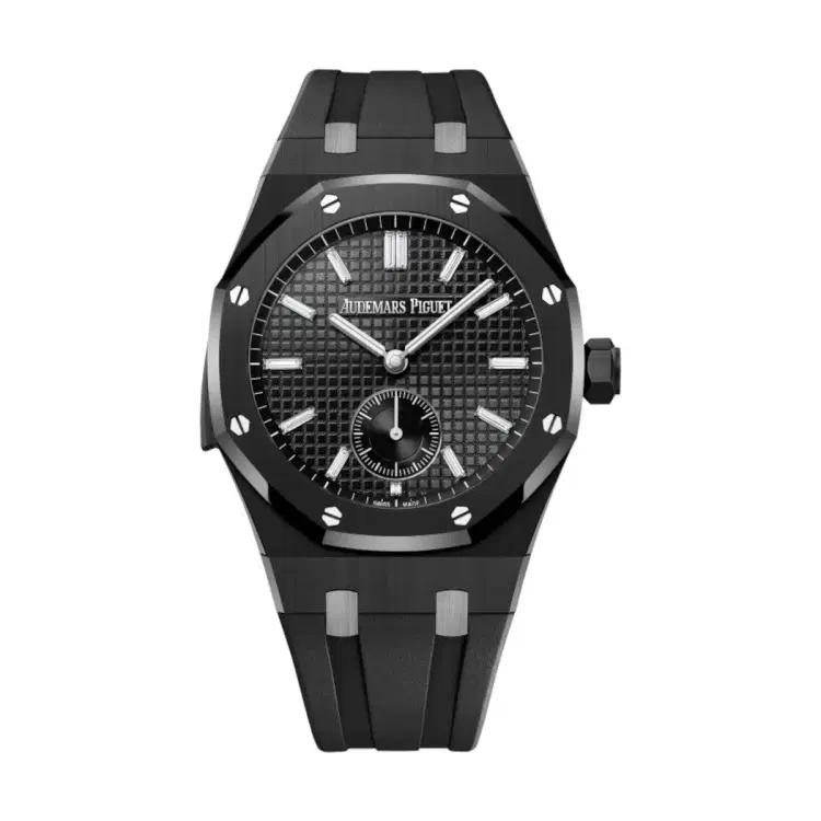 Audemars Piguet 26591CE.OO.D002CA.02 Royal Oak Black Dial Black Rubber Strap-Hover-Image