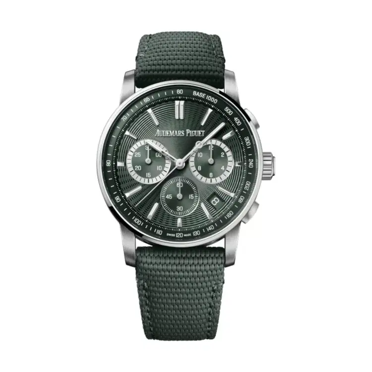Audemars Piguet 26393ST.OO.A056KB.01 Code 11.59 Green Dial Green Rubber Strap Watch-Hover-Image