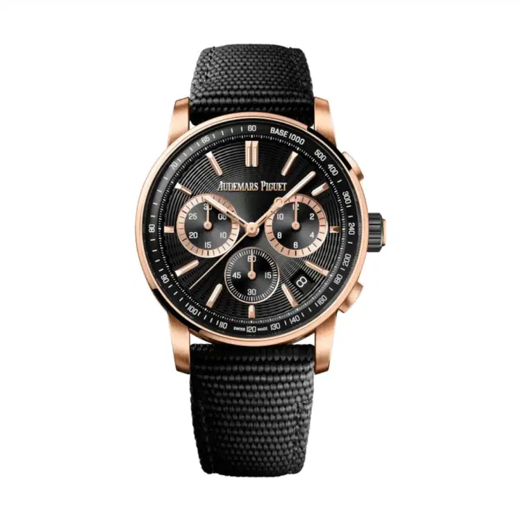 Audemars Piguet 26393NR.OO.A002KB.02 Code 11.59 Black Dial Black Rubber Strap Watch-Hover-Image