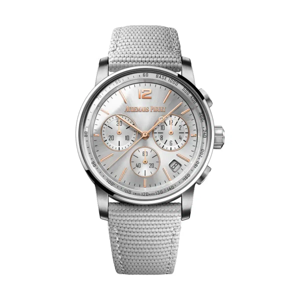 Audemars Piguet 26393CR.OO.A008KB.01 Code 11.59 Grey Sunburst Dial Grey Rubber Strap Watch