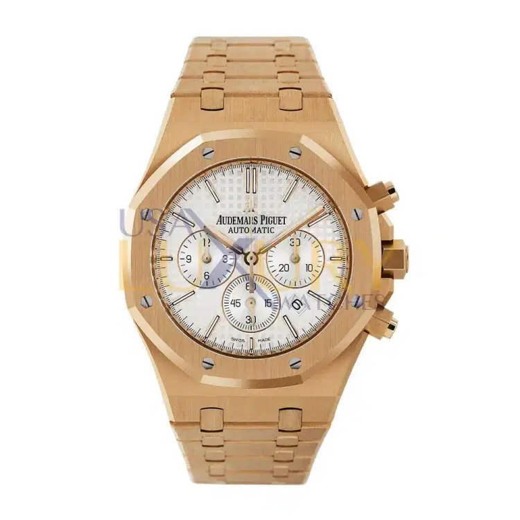 Audemars Piguet 26320OR.OO.1220OR.02 Royal Oak 18k Rose Gold 41mm Silver Dial-Hover-Image