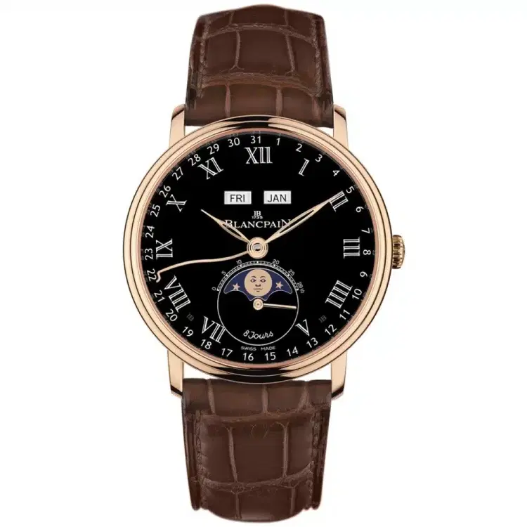 Blancpain 6639-3637-55b Villeret Complete Calendar 8 Days Watch-Hover-Image