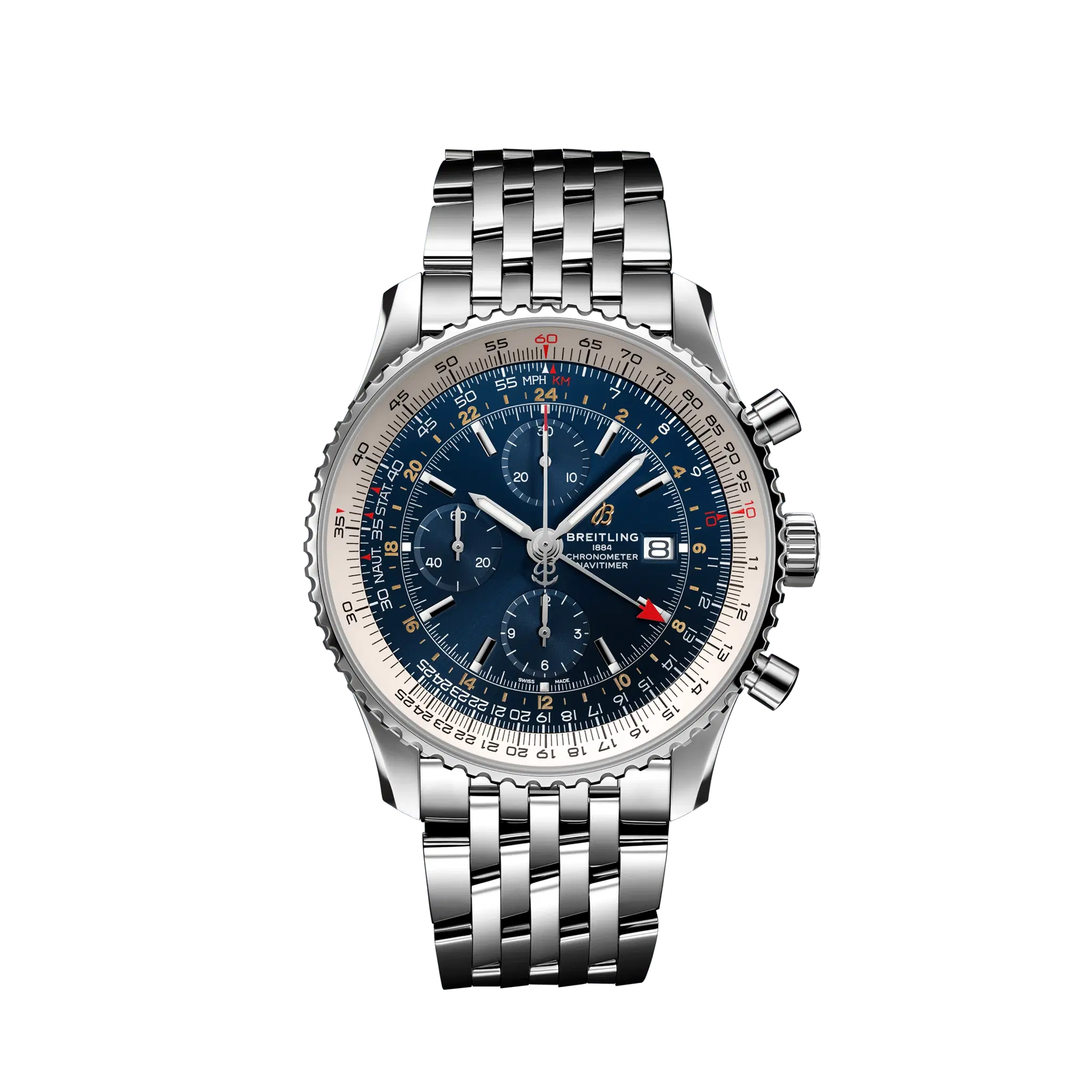 Breitling A24322121C2A1 Navitimer Blue dial Chronograph GMT 46