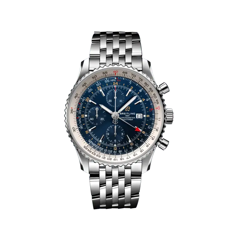 Breitling A24322121C2A1 Navitimer Blue dial Chronograph GMT 46-Hover-Image