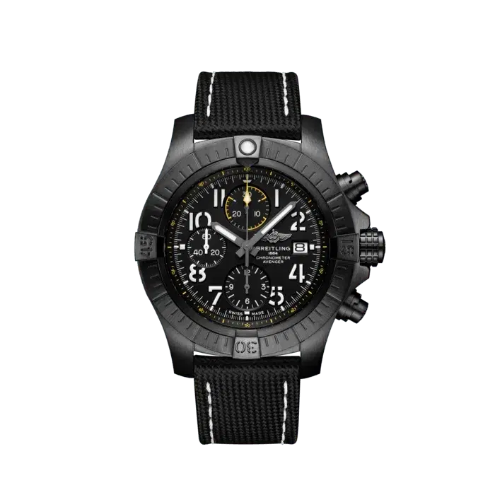Breitling V13317101B1X1 Avenger Chronograph 45 Night Mission Black DLC coated titanium 45mm Black