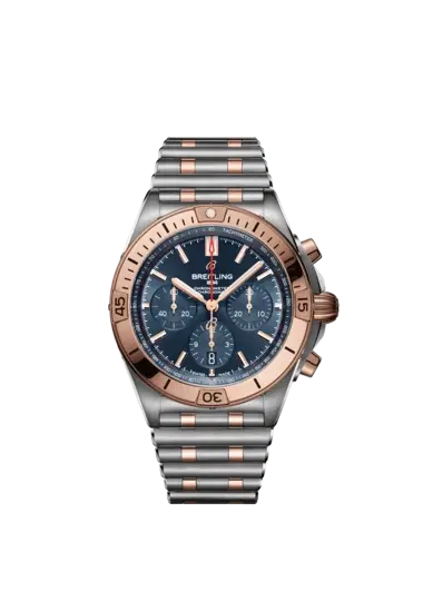 Breitling UB0134101C1U1 Chronomat B01 42 Stainless Steel and 18k Red Gold Blue Dial