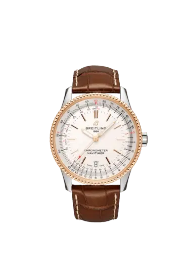 Breitling U17325211G1P1 Navitimer Automatic 38 Stainless Steel and 18K Red Gold Silver dial 38mm