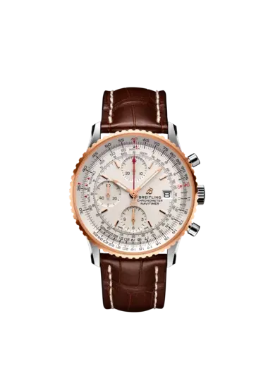 Breitling U13324211G1P2 Navitimer Chronograph Stainless Steel and 18K Red Gold Mercury 41mm Silver Dial-Hover-Image