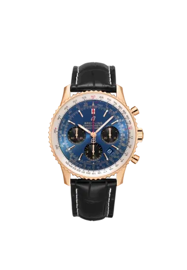 Breitling RB0121211C1P3 Navitimer B01 Chronograph 18K Rose Gold Blue Dial 43mm