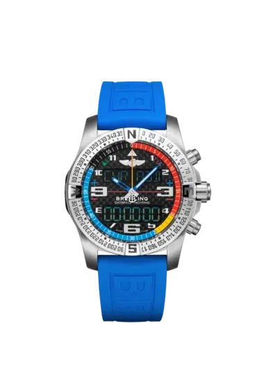 Breitling EB5512221B1S1 Exospace B55 Yachting Brushed Finished Titanium Black Carbon Fiber Dial 46mm