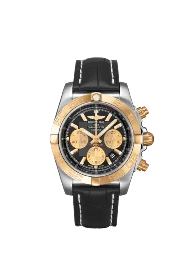 Breitling CB0110121B1P1 Chronomat 44 Stainless Steel and 18k Rose Gold Black Dial
