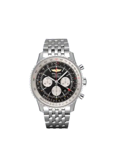 Breitling AB0441211B1A1 B04 Navitimer Chronograph GMT 48 Stainless Steel Black Dial