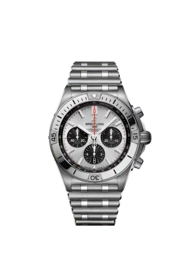 Breitling AB0134101G1A1 Chronomat B01 42 Stainless Steel Silver Dial Watch