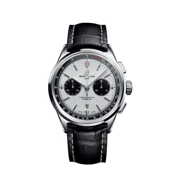 Breitling Panda AB0118221G1P1 Premier B01 Chronograph 42 Stainless Steel Silver Dial