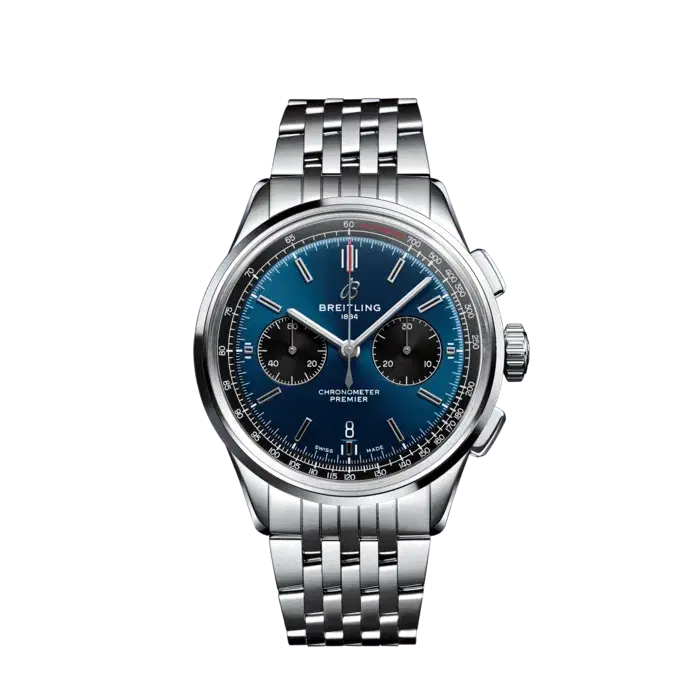 Breitling AB0118221C1A1 Premier B01 Chronograph 42 Stainless Steel Blue Dial-Hover-Image